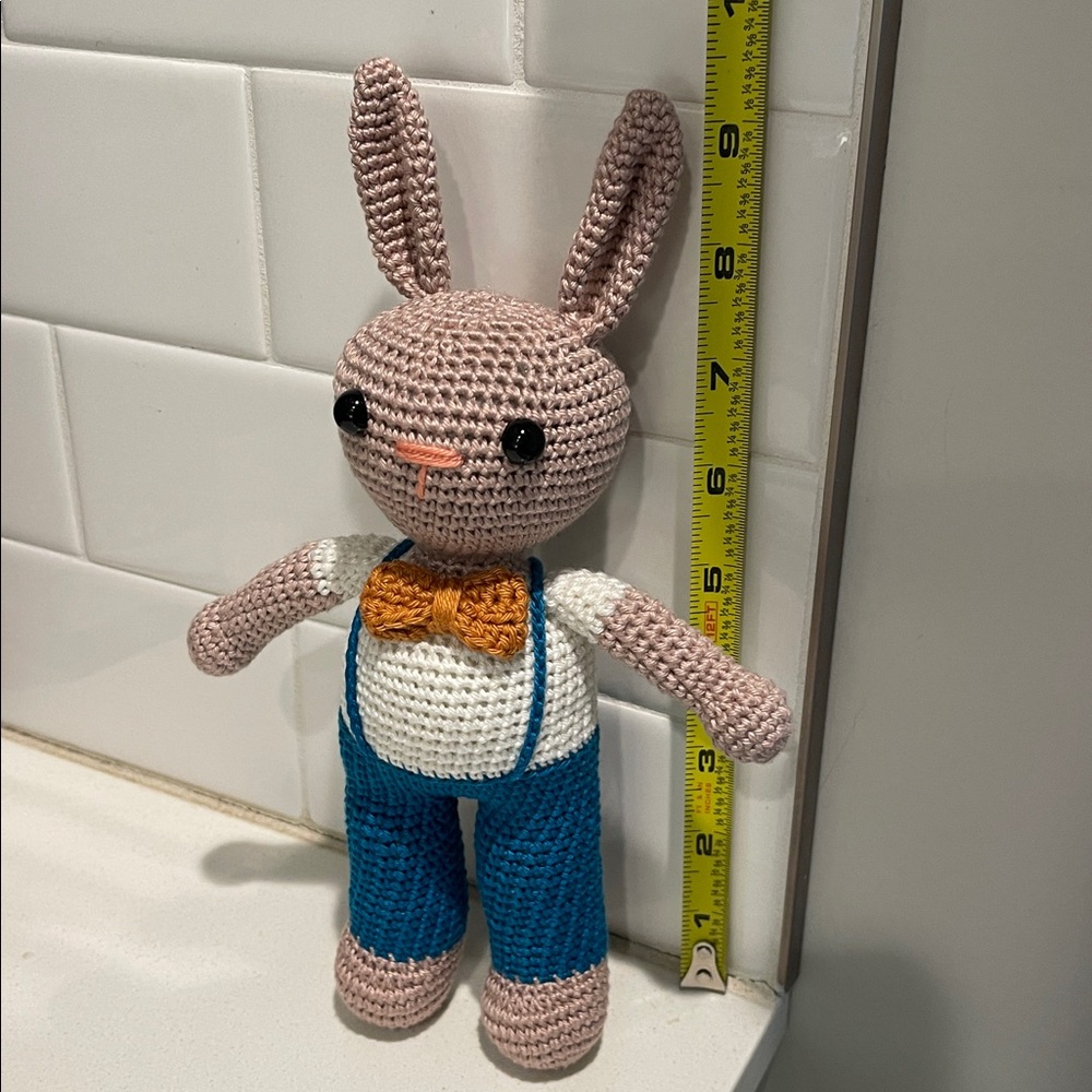 Handcrafted Bunny Doll Amigurumi Spring Easter Kids Toy Figure - Picture 7 of 8